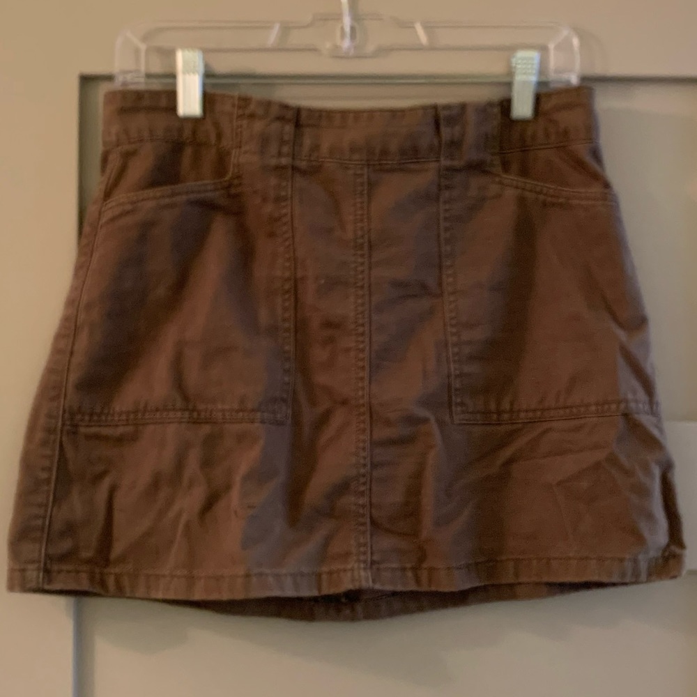 Forever 21 Army Green Cargo Mini Skirt